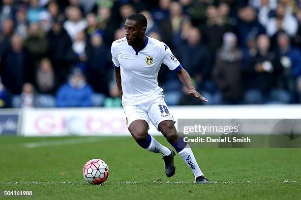 Mustafa Carayol of Leeds United FC during The Emirates FA Cup Third Round match between Leeds United and Rotherham United at Elland Road on January...