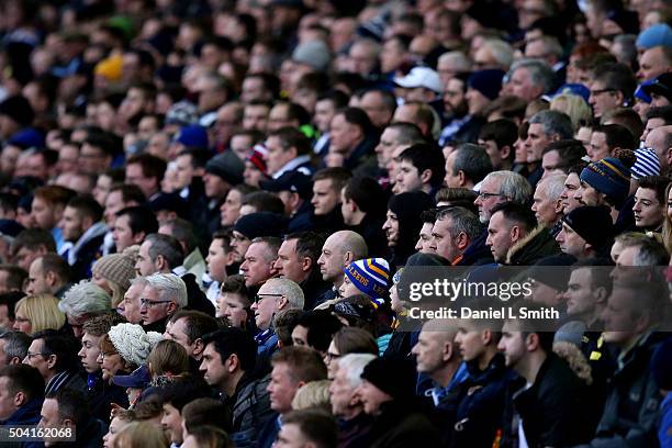 Fans look on during The Emirates FA Cup Third Round match between Leeds United and Rotherham United at Elland Road on January 9, 2016 in Leeds,...