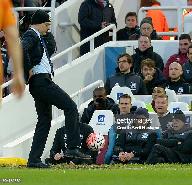 Slaven Bilic of West Ham United kicks the ball during the Emirates FA Cup Third Round match between West Ham United and Wolverhampton Wanderers at...