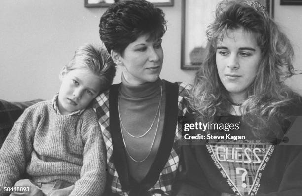 One of Dr. James Burt's gynecological patients, Joni Thompson with her daughter and son.