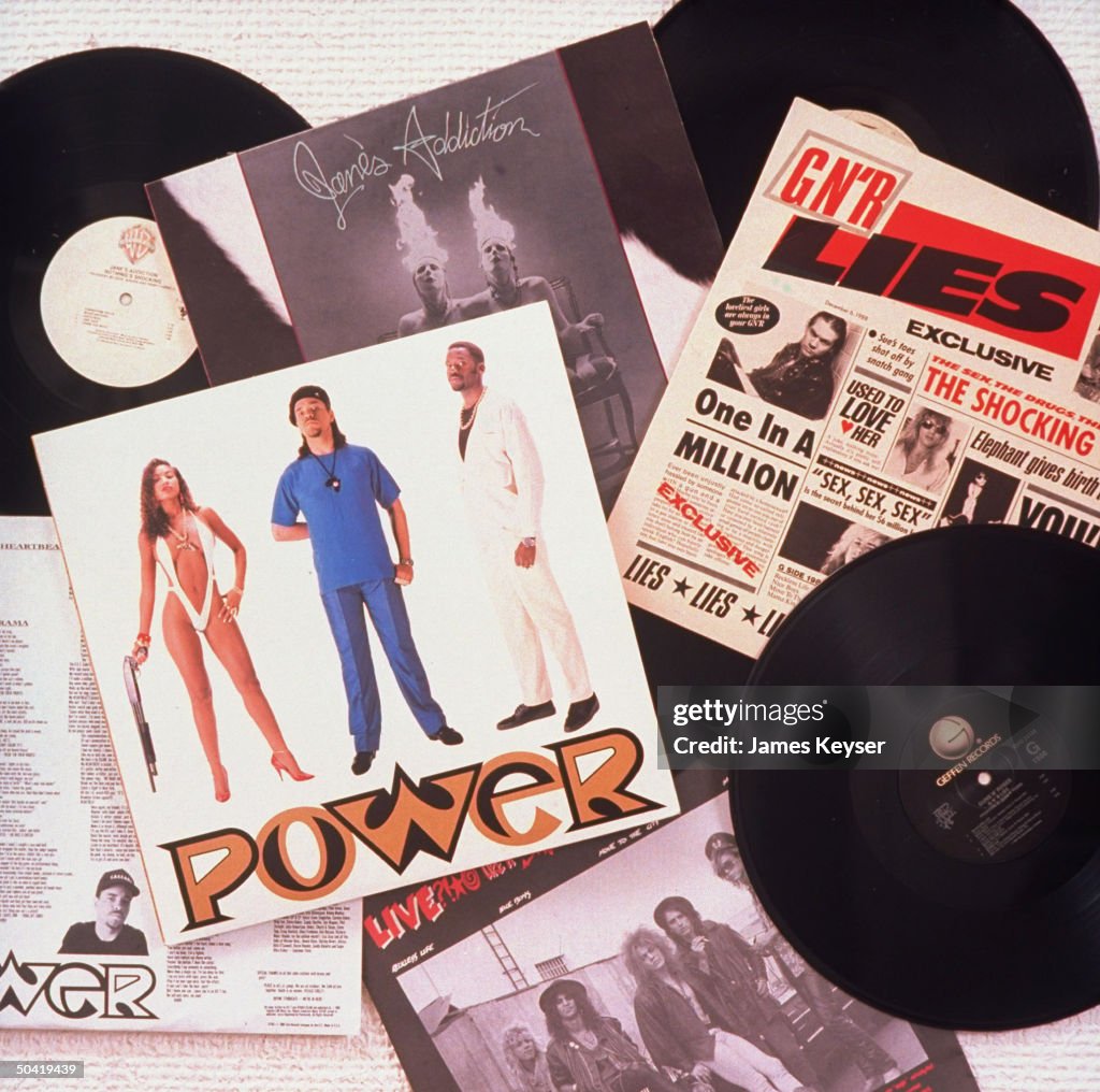 Collage of covers and discs of controver