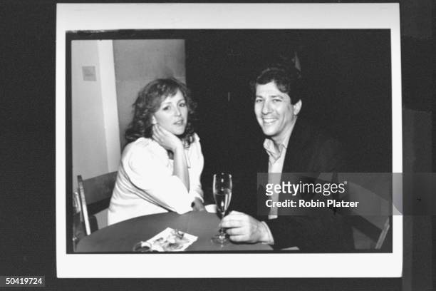Actor Peter Riegert w. His girlfriend, actress Bonnie Bedelia at screening of In Country.