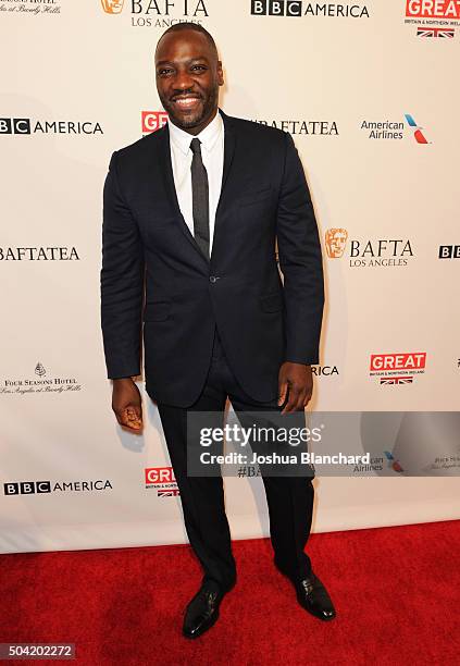 Actor Adewale Akinnuoye-Agbaje attends the BAFTA Los Angeles Awards Season Tea at Four Seasons Hotel Los Angeles at Beverly Hills on January 9, 2016...
