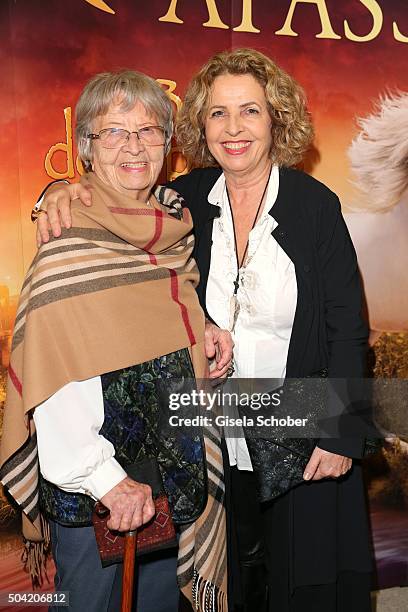 Michaela May and her mother Anneliese Mittermayr during the 'APASSIONATA - Im Bann des Spiegels' VIP reception at Olympiahalle on January 9, 2016 in...