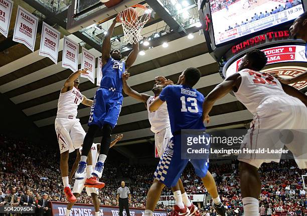 Kentucky's Alex Poythress puts in two of his 25 points against Alabama on Saturday, Jan. 9 at Coleman Coliseum in Tuscaloosa, Ala. Kentucky won,...