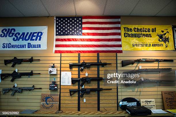 Style rifles and shotguns for sale at Blue Ridge Arsenal in Chantilly, Va., USA on January 9, 2015.