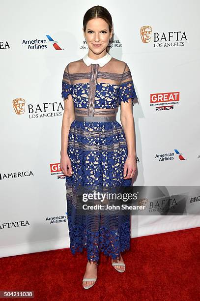 Actress Fuschia Sumner attends the BAFTA Awards Season Tea Party at Four Seasons Hotel Los Angeles at Beverly Hills on January 9, 2016 in Los...