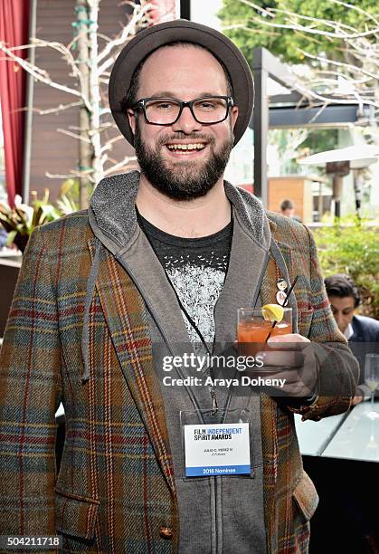 Editor Julio C. Perez attends the 2016 Film Independent Filmmaker Grant and Spirit Award Nominees Brunch at BOA Steakhouse on January 9, 2016 in West...