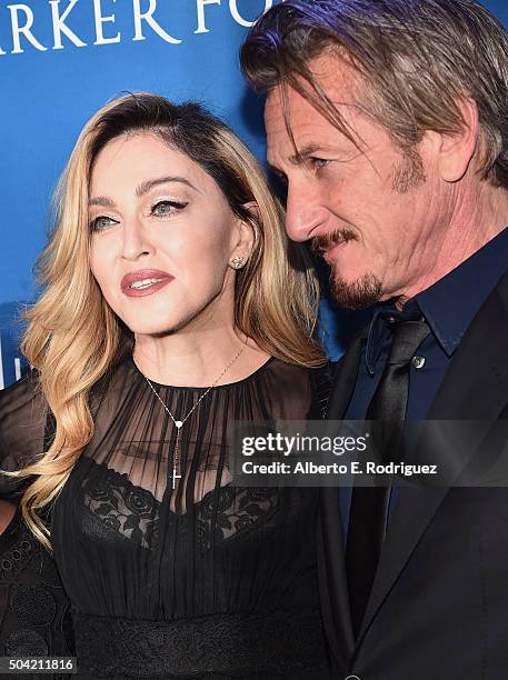 Madonna and host Sean Penn attend the 5th Annual Sean Penn & Friends HELP HAITI HOME Gala Benefiting J/P Haitian Relief Organization at Montage Hotel...