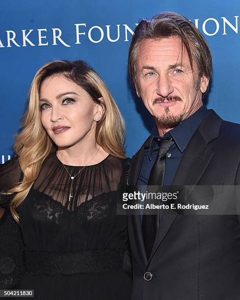Madonna and host Sean Penn attend the 5th Annual Sean Penn & Friends HELP HAITI HOME Gala Benefiting J/P Haitian Relief Organization at Montage Hotel...