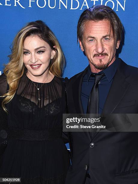 Madonna and host Sean Penn attend the 5th Annual Sean Penn & Friends HELP HAITI HOME Gala Benefiting J/P Haitian Relief Organization at Montage Hotel...