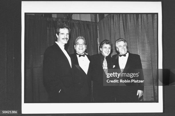 Pop vocal group Frankie Valli & the Four Seasons incl. Frankie Valli , Bob Gaudio, Nick Massie & Tom DeVito at the Rock & Roll Hall of Fame induction...