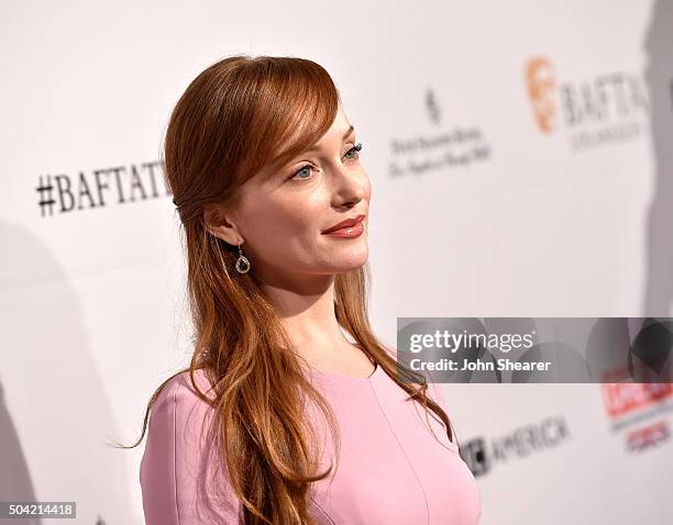 Actress Lotte Verbeek attends the BAFTA Awards Season Tea Party at Four Seasons Hotel Los Angeles at Beverly Hills on January 9, 2016 in Los Angeles,...