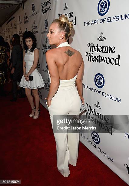 Actress Kaley Cuoco attends The Art of Elysium 2016 HEAVEN Gala presented by Vivienne Westwood & Andreas Kronthaler at 3LABS on January 9, 2016 in...