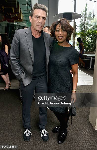 Actress Alfre Woodard and Roderick Spencer attend the 2016 Film Independent Filmmaker Grant and Spirit Award Nominees Brunch at BOA Steakhouse on...