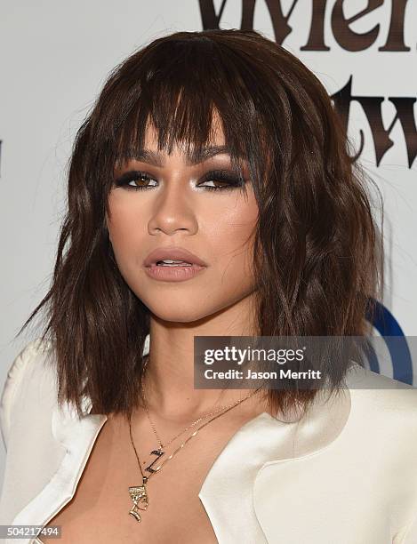 Actress/recording artist Zendaya attends The Art of Elysium 2016 HEAVEN Gala presented by Vivienne Westwood & Andreas Kronthaler at 3LABS on January...