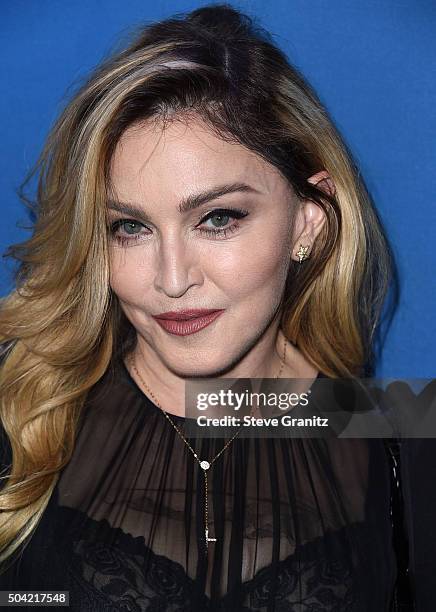 Madonna arrives at the 5th Annual Sean Penn & Friends HELP HAITI HOME Gala Benefiting J/P Haitian Relief Organization at Montage Hotel on January 9,...