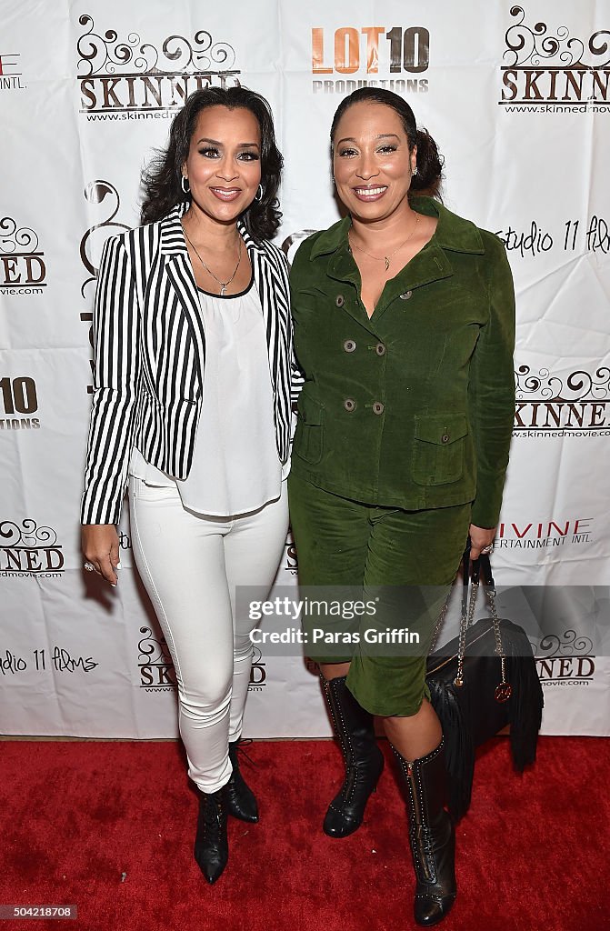 Actress Lisa Raye McCoy and actress Chrystale Wilson attend "Skinned