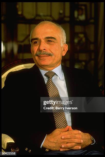 King Hussein during TIME interview .