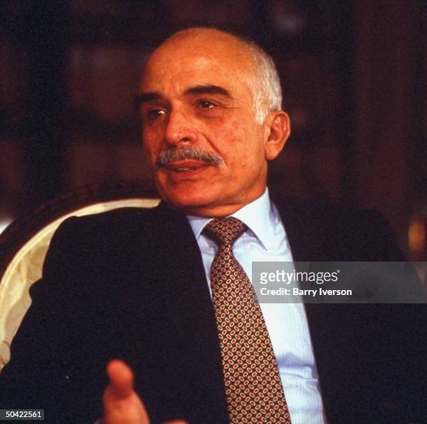 King Hussein during TIME interview .