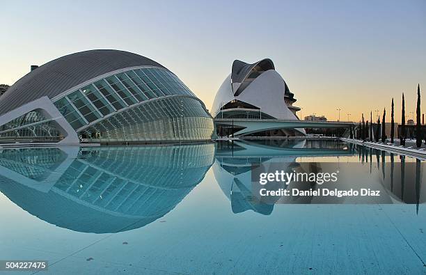 Hemisferic is an IMAX Cinema, planetarium and laserium. And the Palace of Arts. The City of Arts and Sciences in Valencia, designed by architect...