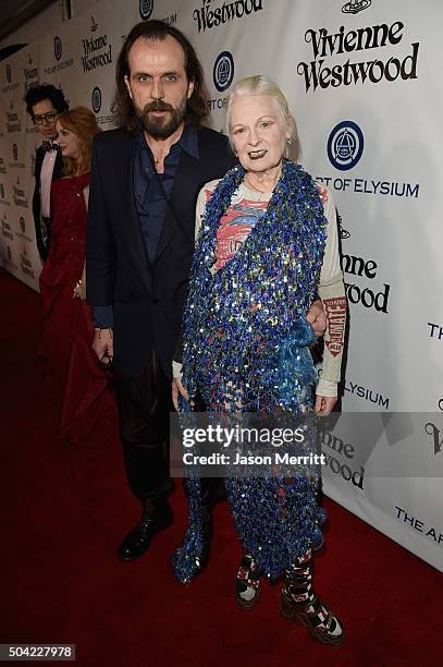 Artist Andreas Kronthaler and fashion designer Vivienne Westwood attend The Art of Elysium 2016 HEAVEN Gala presented by Vivienne Westwood & Andreas...