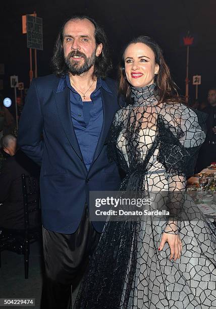 Artist Andreas Kronthaler and actress Juliette Lewis attend The Art of Elysium 2016 HEAVEN Gala presented by Vivienne Westwood & Andreas Kronthaler...