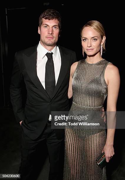 Model Teddy Charles and actress Amber Valletta attend The Art of Elysium 2016 HEAVEN Gala presented by Vivienne Westwood & Andreas Kronthaler at...