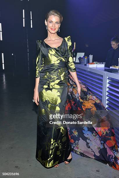 Model Angela Lindvall attends The Art of Elysium 2016 HEAVEN Gala presented by Vivienne Westwood & Andreas Kronthaler at 3LABS on January 9, 2016 in...