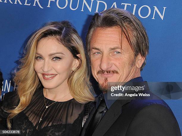 Musician Madonna and actor Sean Penn attend the 5th Annual Sean Penn & Friends HELP HAITI HOME Gala benefiting J/P Haitian Relief Organization at...