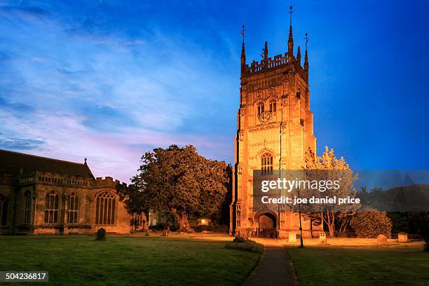 abbey bell tower, evesham, worcestershire, england - bell tower tower stock pictures, royalty-free photos & images