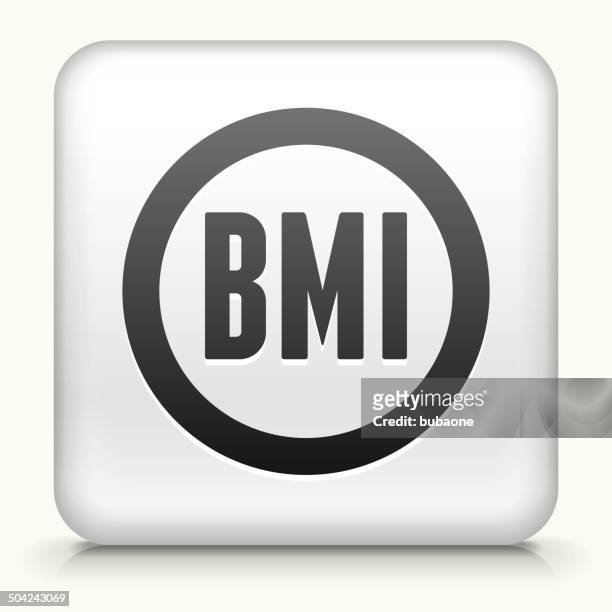 square button with body mass index royalty free vector art - body mass index chart stock illustrations