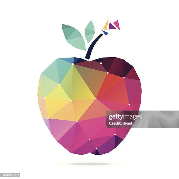 stockillustraties, clipart, cartoons en iconen met abstract apple - apple