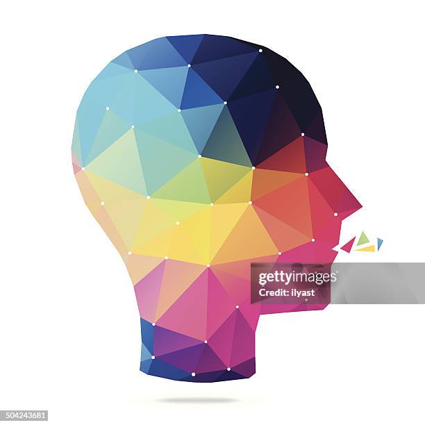 abstract mind - head silhouette stock illustrations