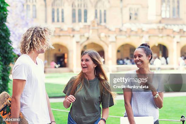 happy australian students - university student australia stock pictures, royalty-free photos & images