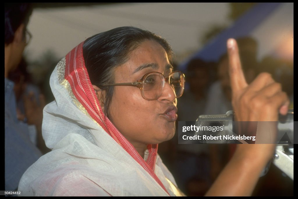 Awami League Ldr Sheik Hasina Wazed On Stump Addressing Election awami-league-ldr-sheik-hasina-wazed-on-stump-addressing-election