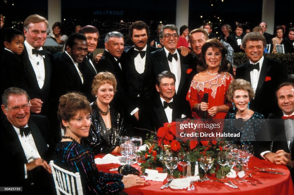 Eydie Gorme;Steve Lawrence [& Family];Emmanuel Lewis;Neil Reagan [& Family];Ben Vereen;Burt Reynolds;Dean Martin;Charlton Heston;Ronald W. Reagan [& Family];Frank Sinatra