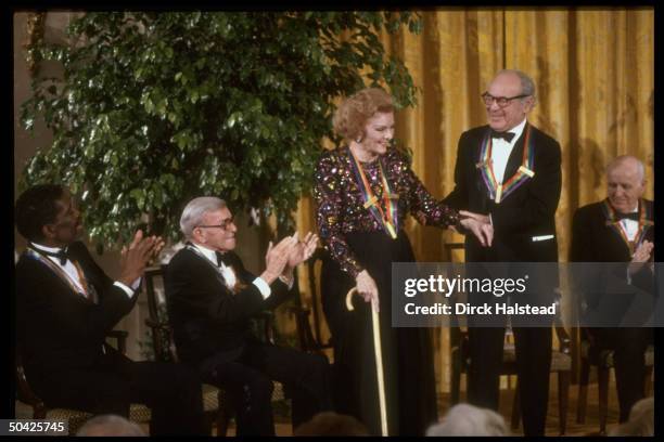 Kennedy Center honorees Roger Stevens, Alexander Schneider, Myrna Loy, George Burns & Alvin Ailey.