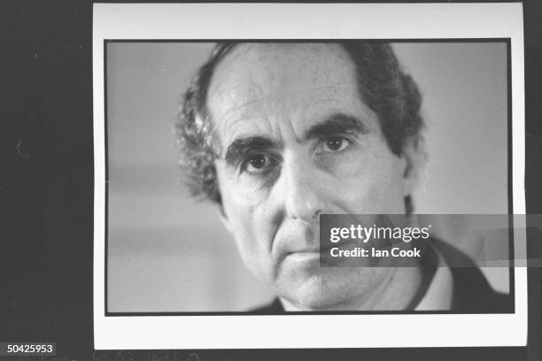 Author Philip Roth at home.