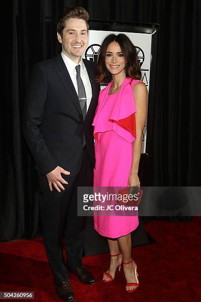 Actors Derek Johnson and Abigail Spencer attend The 40th Annual Los Angeles Film Critics Association Awards at InterContinental Hotel on January 9,...