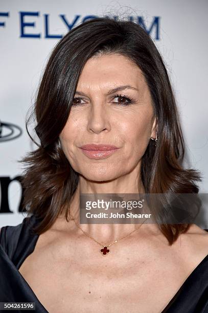 Actress Finola Hughes attends The Art of Elysium 2016 HEAVEN Gala presented by Vivienne Westwood & Andreas Kronthaler at 3LABS on January 9, 2016 in...