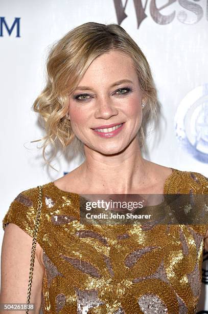 Actress Amy Smart attends The Art of Elysium 2016 HEAVEN Gala presented by Vivienne Westwood & Andreas Kronthaler at 3LABS on January 9, 2016 in...