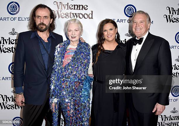 Artist Andreas Kronthaler, fashion designer Vivienne Westwood, Art of Elysium founder Jennifer Howell and The Art of Elysium Chairman of the Board...