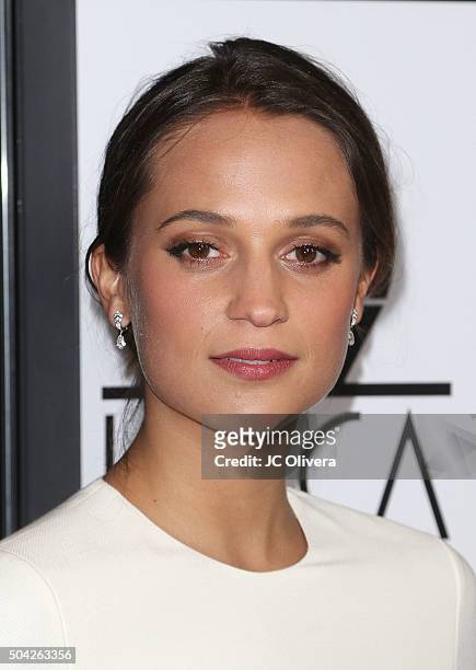 Alicia Vikander attends The 40th Annual Los Angeles Film Critics Association Awards at InterContinental Hotel on January 9, 2016 in Century City,...