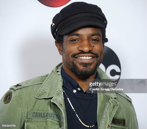 Actor/singer Andre 3000 arrives at the 2016 Winter TCA Tour - Disney/ABC at Langham Hotel on January 9, 2016 in Pasadena, California.