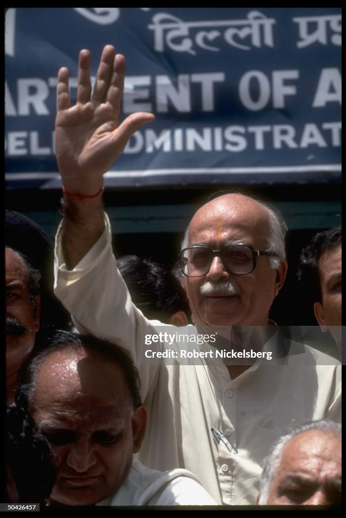 Hindu nationalist BJP ldr. L.K. Advani o