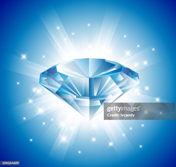 diamond - blue sapphire stock illustrations