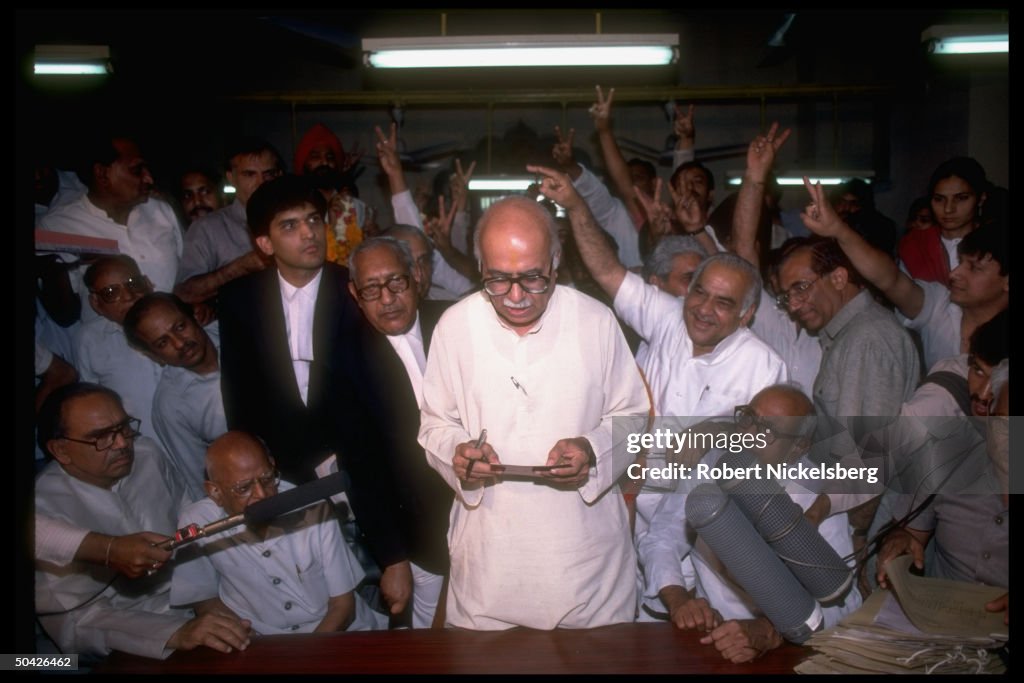Hindu nationalist BJP ldr. L.K. Advani (