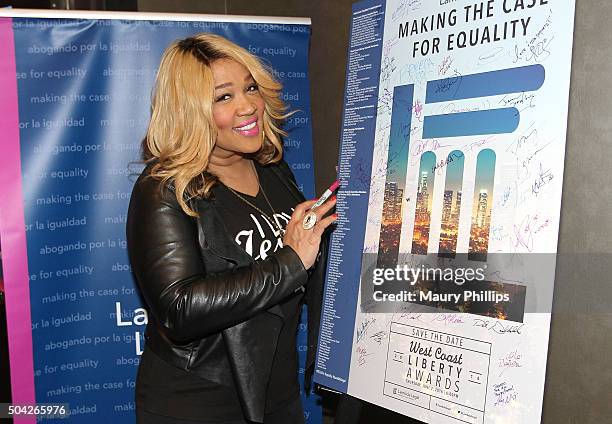 Kym Whitley attends GBK & Pilot Pen Golden Globes 2016 Luxury Lounge - Day 2 at W Hollywood on January 9, 2016 in Hollywood, California.