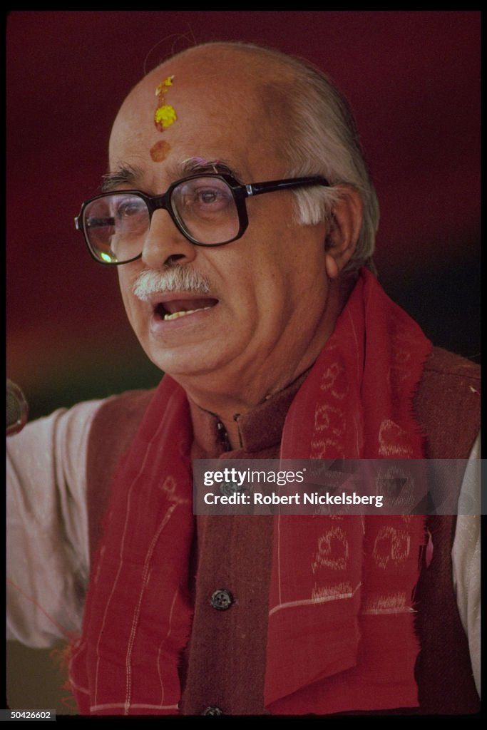 Hindu nationalist BJP ldr. L.K. Advani d